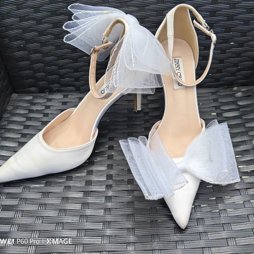 Jimmy Choo Averly 100 satin pumps used, size 40