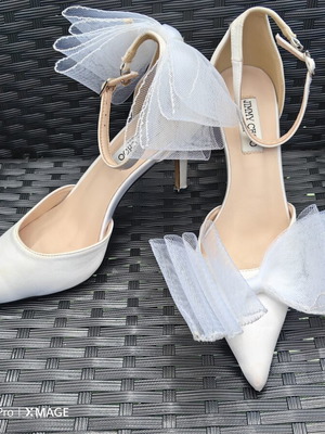 Jimmy Choo Averly 100 satin pumps used, size 40