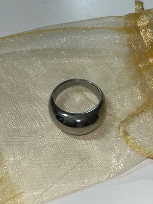 Stainless steel ring new, size 56-57, silver unisex
