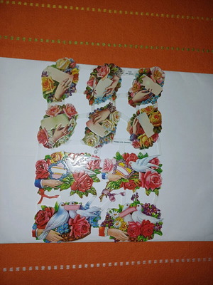 Spring carved foil stickers like new, size 17x23 cm