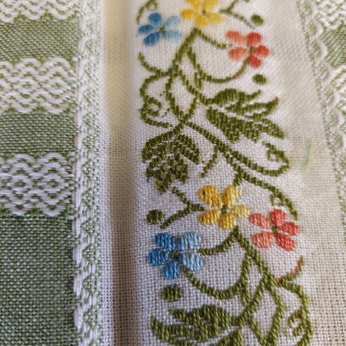 Vintage set tablecloth 150x150 and three placemats new
