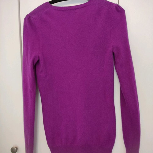 Cashmere knit sweater purple XS/S like new, slim fit