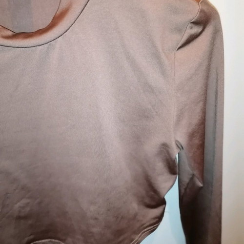Crop blouse women's brown new, top