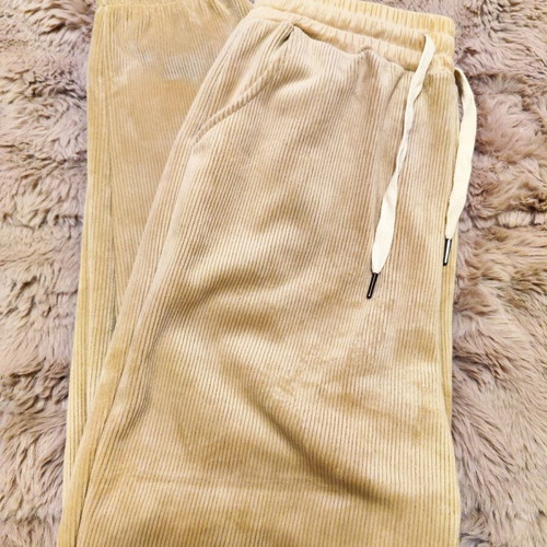 Corduroy women's pants new, beige, size L-XL