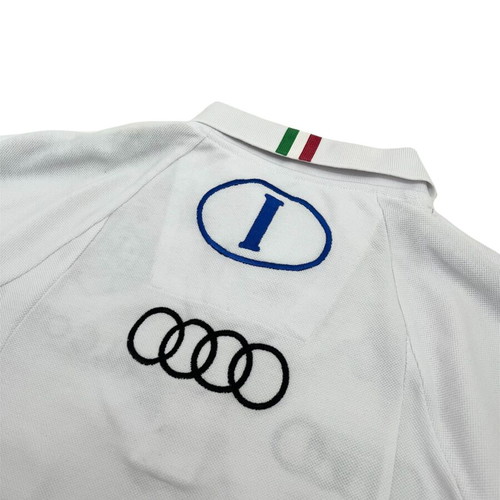 Kappa x FISI Audi men's polo shirt like new, white and blue, size L