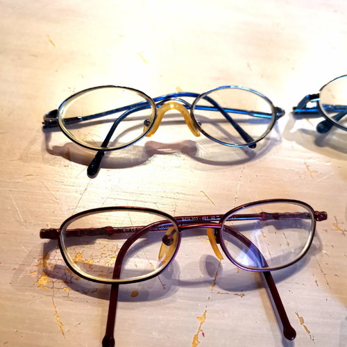Children's myopia glasses used, pack of 5 pairs multicolored