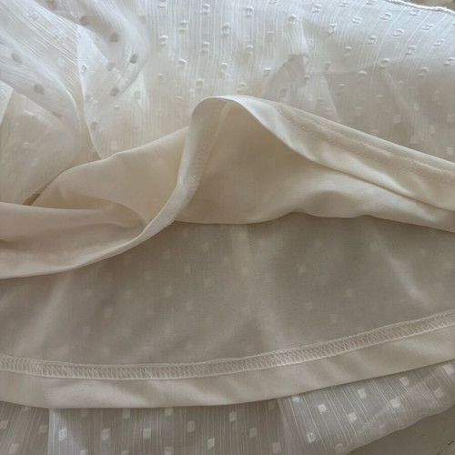 White/Cream dress with polka dots, like new, size S/M