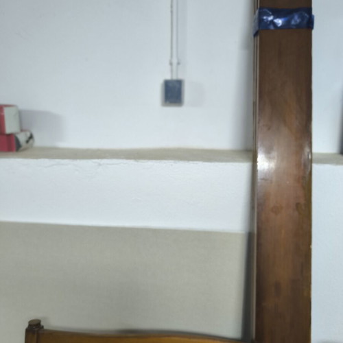 Single bed walnut wood 90x180 with slats