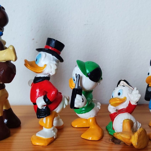 Disney DuckTales Bullyland figurines vintage set used, 8 pcs