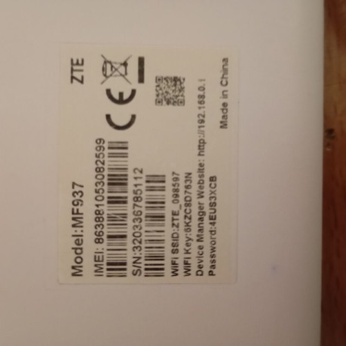 ZTE MF937 mobile WiFi router 4G