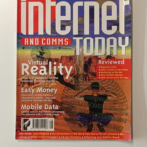 Internet Today Magazine Like New, Issue 10 August 1995
