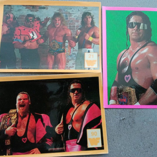 World Wrestling stickers used, 1980s decade, set of 16
