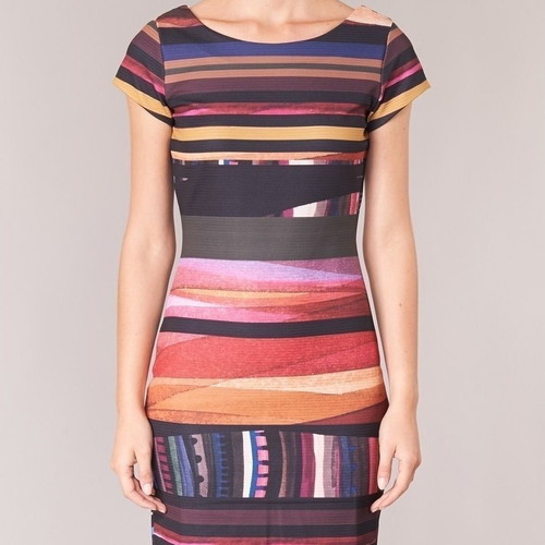 Desigual vibrant colorful bodycon dress, size L