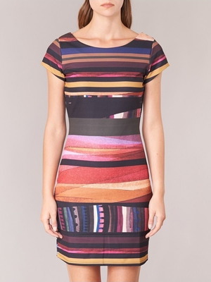 Desigual vibrant colorful bodycon dress, size L