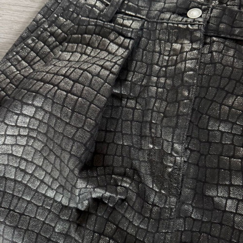 Salt & Pepper jeans like new, black, size S/M with leather-like shine