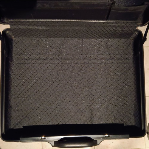 Diplomat hard briefcase used, black with lock