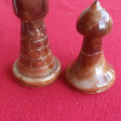 Handmade vintage onyx chess