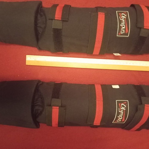 Olympus XL shin guards slightly used with stirrups