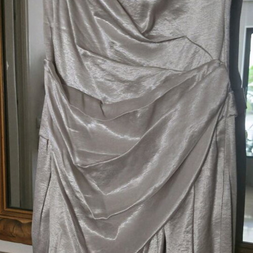 Karen Millen dress used metallic gray size 38-40