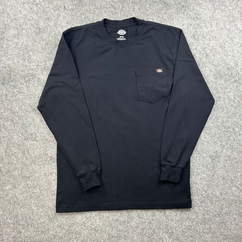 Dickies Black Long Sleeve Pocket Tee Medium, 100% Cotton