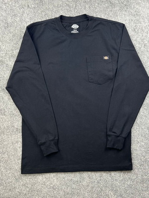 Dickies Black Long Sleeve Pocket Tee Medium, 100% Cotton