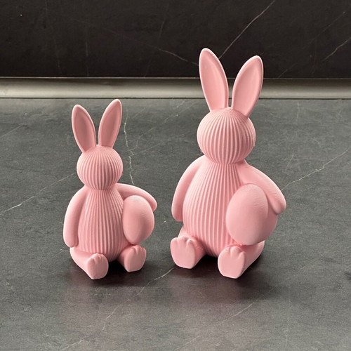 Easter decorative bunnies new set of 2 in lilac, pink, green colors