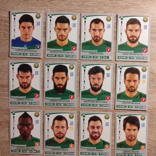Αυτοκόλλητα Panthrakikos Panini Super League Ελλάδα 2015-2016, σετ 26 τεμαχίων