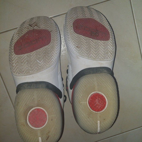 Jordan athletic shoes used, size 44.5, black and white