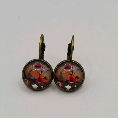 Mary Poppins dangle earrings new, multicolored