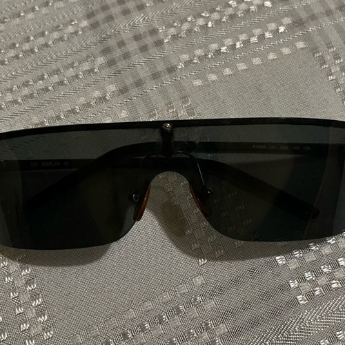 Replay y2k rimless mask sunglasses with case