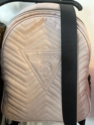 Guess women's backpack, nude pink, quilted design
