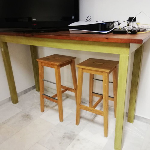 Wooden countertop new, solid tall kitchen table 60x180x105 cm