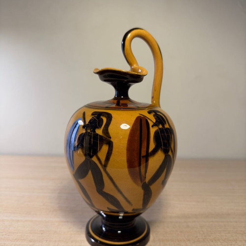Ancient Greek kanata used, black-figure style