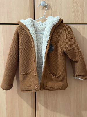 Ζακέτα unisex 23Μ 81cm με ζεστή επένδυση, μαλλινή εξωτερικά σαν καινούργιο