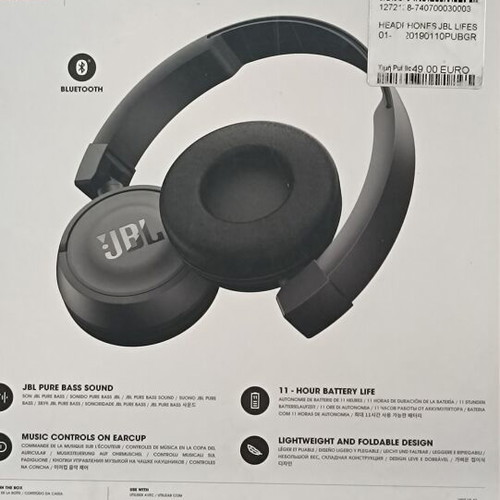 JBL T460 BT Wireless Bluetooth On Ear Headphones like new, black