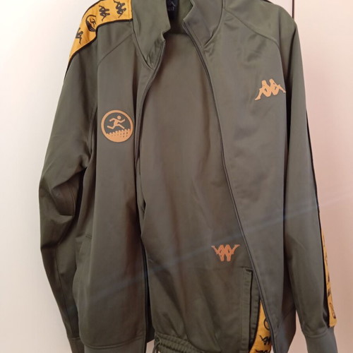 Kappa x Lex tracksuit set, green and yellow, size L