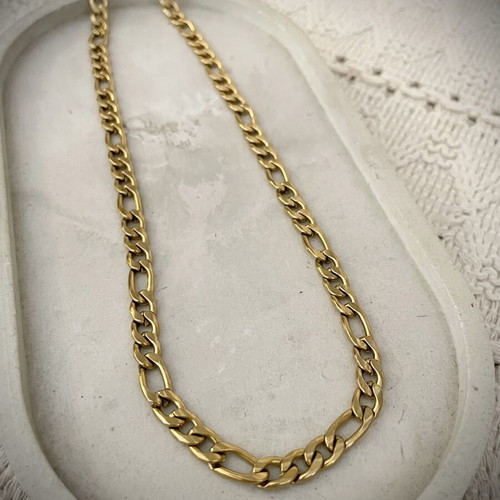 Unisex Stainless Steel Gold Chain Necklace new