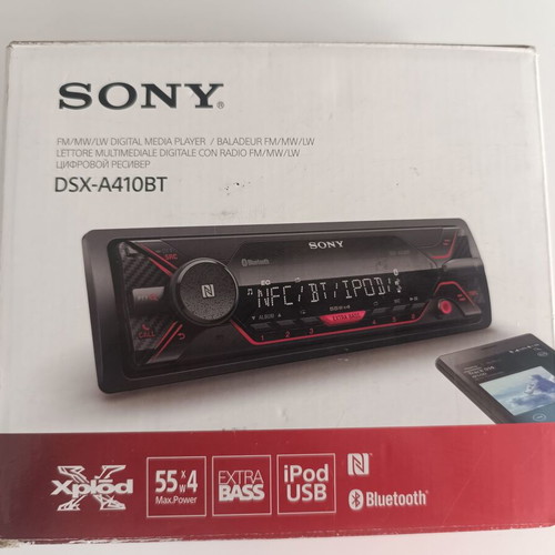 Sony DSX-A410BT car stereo with Bluetooth, USB, NFC, Extra Bass