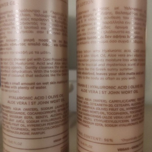 Eolia shower gel and body lotion set like new