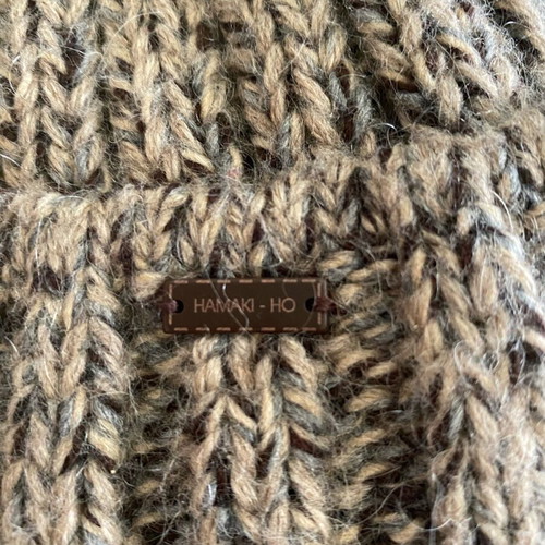 Hamaki-Ho wool knit cap like new, beige