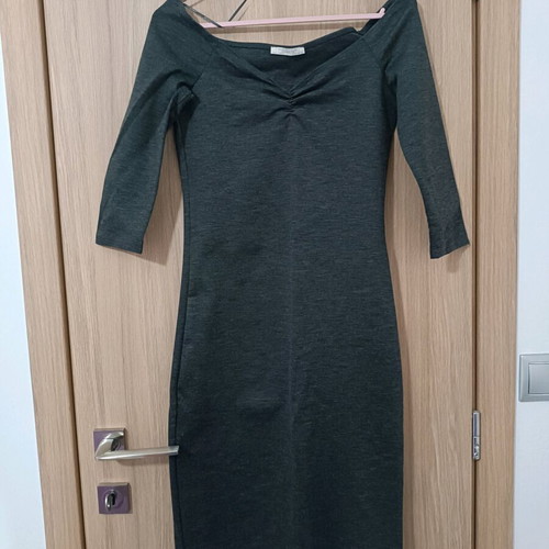 Zara dress slim fit dark gray size S like new