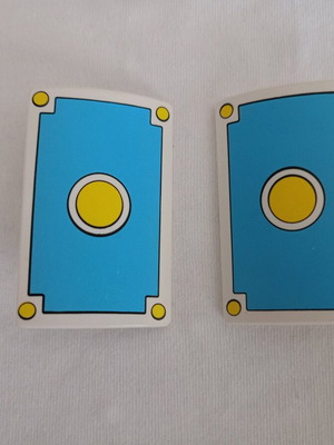 Playmobil knight shields used, blue with yellow emblem, set of 2
