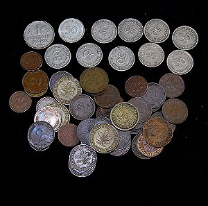 Μεγάλο Λοτ με 51 νομίσματα Δυτικής Γερμανίας