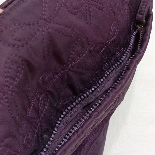 Carpisa fabric women's bag used, crossbody, eggplant color