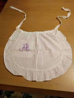 Vintage apron like new with embroidered letter A