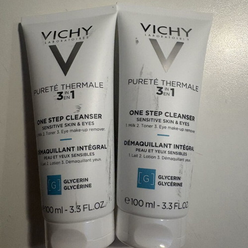 Vichy Purete Thermale 3 in 1 cleanser and makeup remover 2x100ml