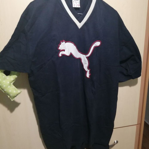 Vintage Puma short-sleeve shirt XL like new, blue