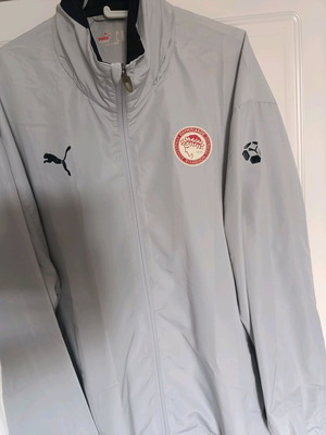 Olympiakos windbreaker jacket used, gray, size XXL
