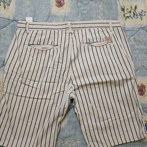 Zara men's striped bermuda shorts like new, size M, white and blue