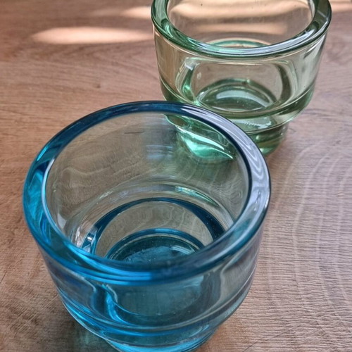 Glansig glass candlesticks set of 2 from Ikea like new